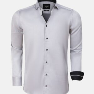 Terrassa Solid Grey Long Sleeve Shirt